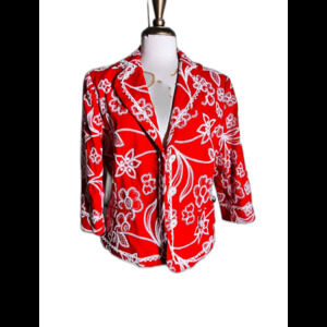 Draper's & Damon's Blazer Size 16 Vintage 90's Embroidered Cottagecore Coquette